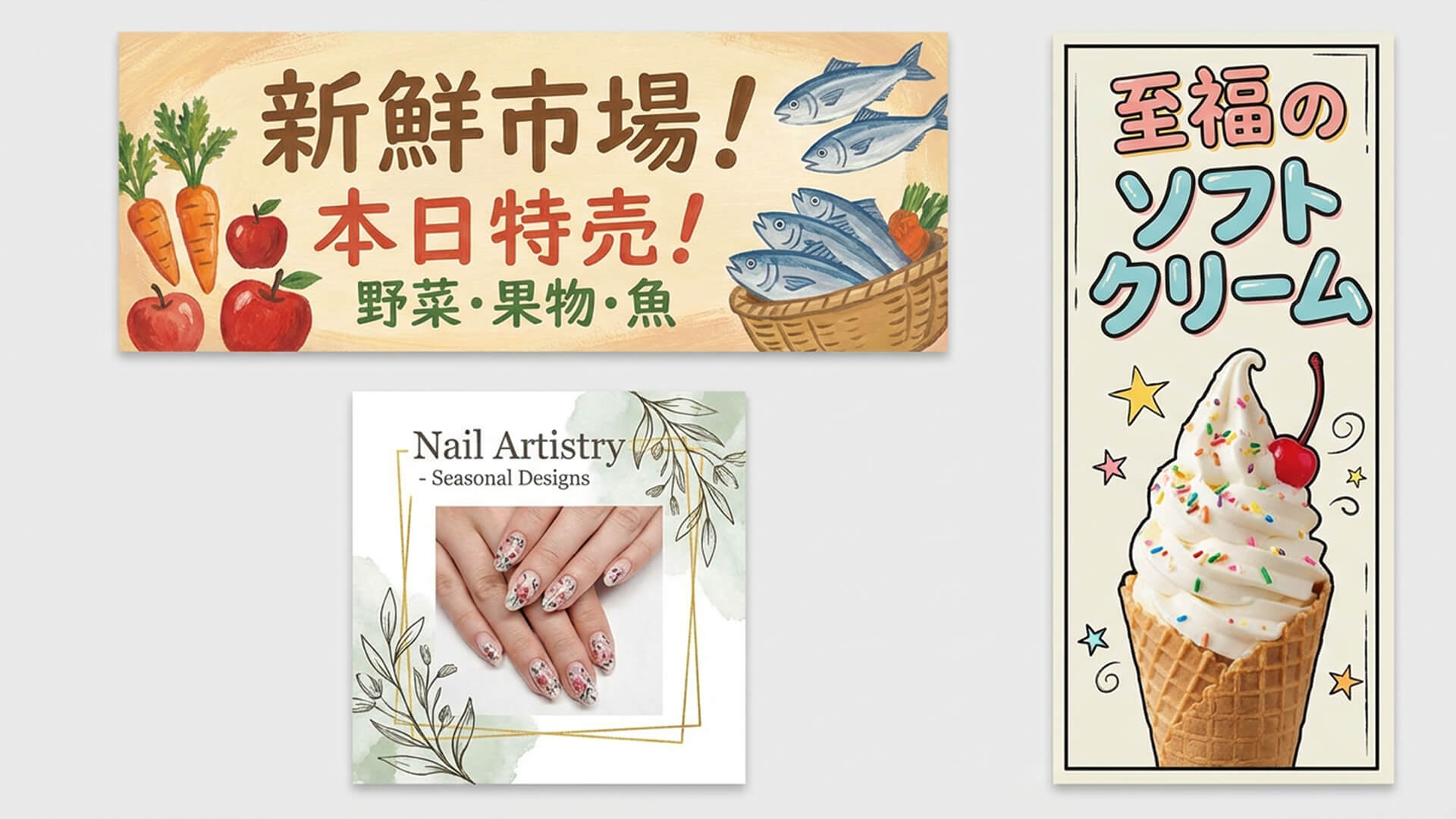 POP・サイン印刷サンプル